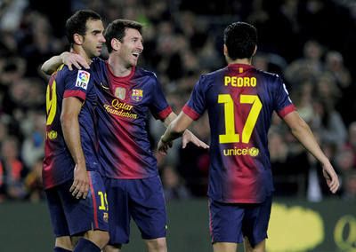 FCバルセロナ、サラゴサ下し首位快走