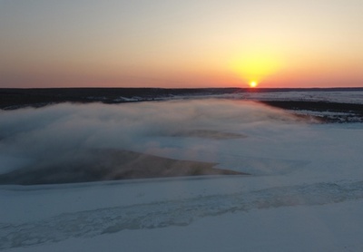 極寒の風景 黒竜江の呼瑪河