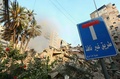 ベイルート南部ハレトフレイク地区。10月上旬のイスラエル軍による空爆後の様子（2024年10月10日撮影）。(c)AFP