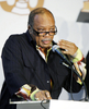 写真は、会見を行う音楽プロデューサーのクインシー・ジョーンズ（%%Quincy Jones%%）。(c)AFP/Getty Images Kevin Winter