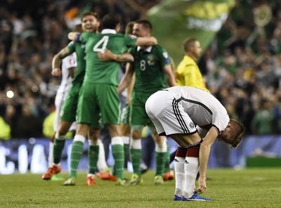 アイルランドがドイツに歴史的勝利、本大会自動進出に望みつなぐ