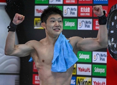 15歳玉井が男子高飛び込みで銀 女子の三上/金戸組も2位 世界水泳