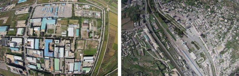 韓国の無人機が撮影したとする映像＝労働新聞(c)KOREA WAVE