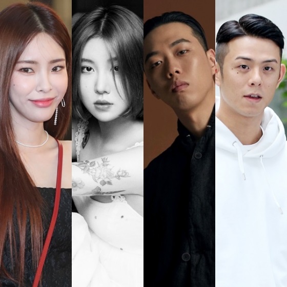 (左から）ヘイズ、ペク・イェリン、BewhY、Beenzino　(c)STARNEWS