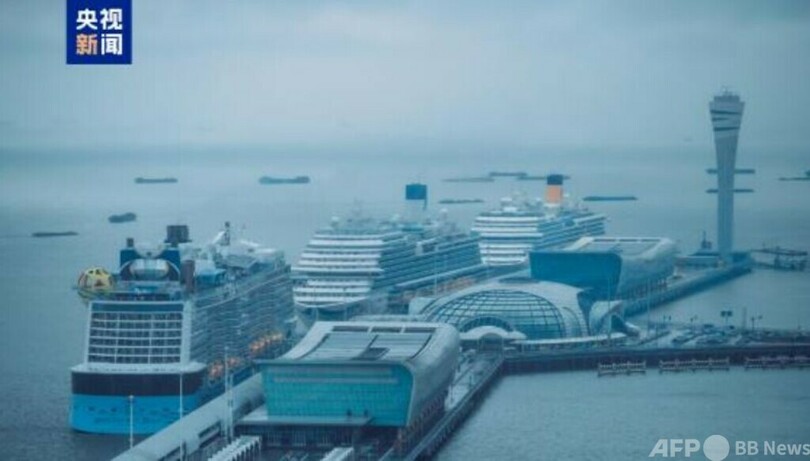 豪華クルーズ3隻が上海呉淞口国際クルーズ港に同時寄港