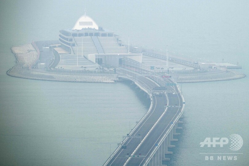 世界最長の海上橋、中国で開通式 香港・マカオ・珠海つなぐ55キロ