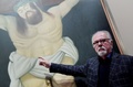コロンビア出身の美術家、フェルナンド・ボテロ氏。伊ローマで行われた展覧会「ボテロ」で（2017年5月4日撮影）。(c)Tiziana FABI / AFP