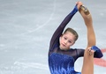 13-14フィギュアスケート（GP）シリーズ最終戦、ロシア杯（2013 Cup of Russia）女子シングル・ショートプログラム（SP）。演技に臨むユリア・リプニツカヤ（Julia Lipnitskaia、2013年11月22日撮影）。(c)AFP/YURI KADOBNOV