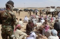 イスラム過激派組織「イスラム国（IS）」が支配するイラク中部ファルージャの南方の村からイラク軍の支援によって脱出してきた避難民たち（2016年6月12日撮影）。(c)AFP/MOADH AL-DULAIMI