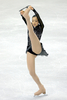 フィギュアスケート四大陸選手権2009（%%ISU Four Continents Figure Skating Championships 2009%%）女子シングル・ショートプログラム（SP）、72.24点を記録し首位に立った韓国の金妍児（%%Yu-Na Kim%%、キム・ヨナ）。（2009年2月4日撮影）(c)AFP/Getty Images/Matthew Stockman