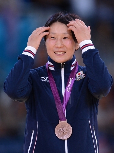 上野が銅メダル獲得、柔道女子63キロ級