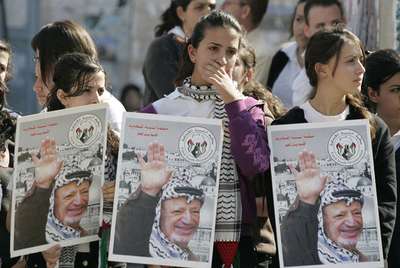 故アラファト議長の没後4周年、ヨルダン川西岸各地で記念集会