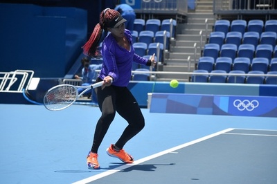 大坂なおみ、五輪会場で練習