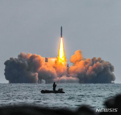 韓国軍、済州島沖で予定した固体推進宇宙発射体の試験発射を中止