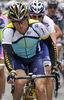 第92回ジロ・デ・イタリア（%%2009 Giro d&apos;Italia%%）第7ステージ（インスブルックからキアヴェンナ、244キロメートル）。チームコロンビア-ハイロード（%%Team Columbia-High Road%%）のエドヴァルド・ボアッソン（%%Edvald Boasson Hagen%%、ノルウェー）が、5時間56分53秒を記録してステージ優勝を飾った。写真は5時間57分51秒を記録してステージを142位で終えたアスタナ（%%Astana%%）のランス・アームストロング（%%Lance Armstrong%%）。（2009年5月15日撮影）(c)AFP/DAMIEN MEYER
