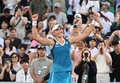 女子テニス、韓国オープン、シングルス決勝。優勝を喜ぶベアトリース・ハダード・マイア（2024年9月22日撮影）。(c)Jung Yeon-je / AFP