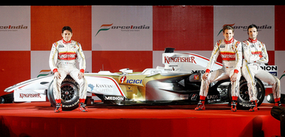 フォースインディア 2008年シーズン用のマシン「VJM01」を発表