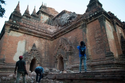ミャンマーでM6.8の地震、3人死亡 バガンの仏塔が多数損壊