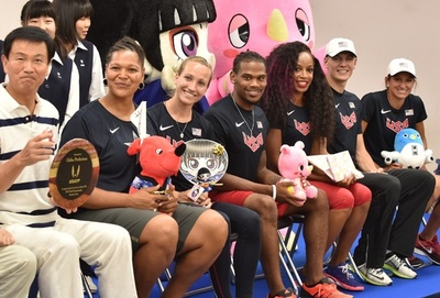 千葉で合宿中の米代表が練習などを公開、第15回世界陸上