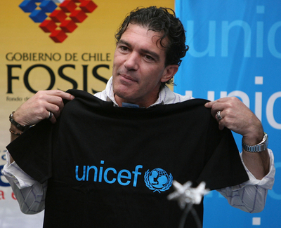 アントニオ・バンデラス、ユニセフのイベントに登場