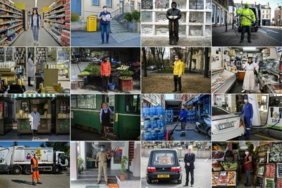 【写真特集】都市封鎖下の生活を支える不可欠な存在 「第二線」で働く人々 