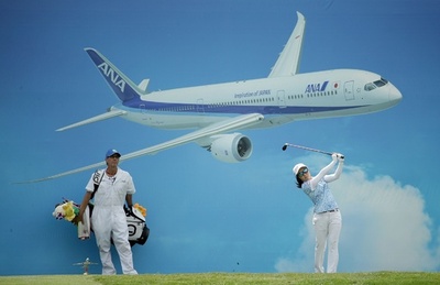 プレーオフは日没順延、上原は8位 ANAインスピレーション