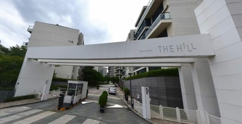 ソウル市龍山区の高級マンション「漢南ザ・ヒル」＝ネイバーマップビュー(c)news1