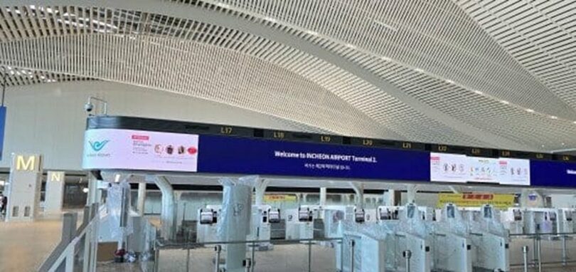 改装中の仁川国際空港第2旅客ターミナルのチェックインホール(c)KOREA WAVE
