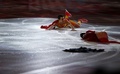 ソチ冬季五輪、フィギュアスケート・エキシビションの演技に臨むハビエル・フェルナンデス（Javier Fernandez、2014年2月22日撮影）。(c)AFP/ADRIAN DENNIS