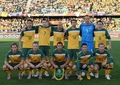 2010年サッカーW杯南アフリカ大会（%%2010 World Cup%%）1次リーグD組、ガーナ対オーストラリア。試合は1-1の引き分けに終わった。写真は試合前、記念写真に納まるオーストラリアのスターティングメンバー。（2010年6月19日撮影）(c)AFP/STAN HONDA