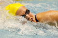 女子100メートル自由形の決勝に臨むリスベス・レントン。(c)AFP/Toru YAMANAKA