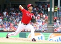 14MLB、テキサス・レンジャーズ（Texas Rangers）対ミネソタ・ツインズ（Minnesota Twins）。先発登板するダルビッシュ有（Yu Darvish、2014年6月28日撮影）。(c)AFP/Getty Images/Rick Yeatts