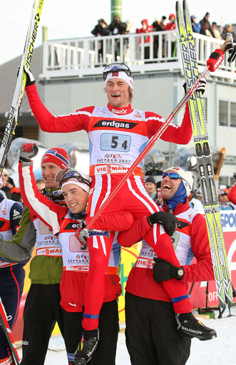 ＜FISノルディックスキー世界選手権2007＞ノルウェー クロスカントリー・男子4x10キロメートルリレーで優勝 - 札幌