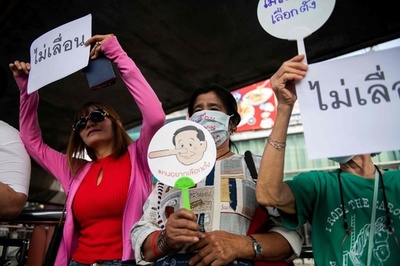タイ総選挙またも延期か、予定通りの実施求め市民デモ