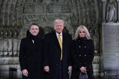 トランプ氏、マクロン仏大統領をやゆ「妻に極めてひどい扱いをされている男」