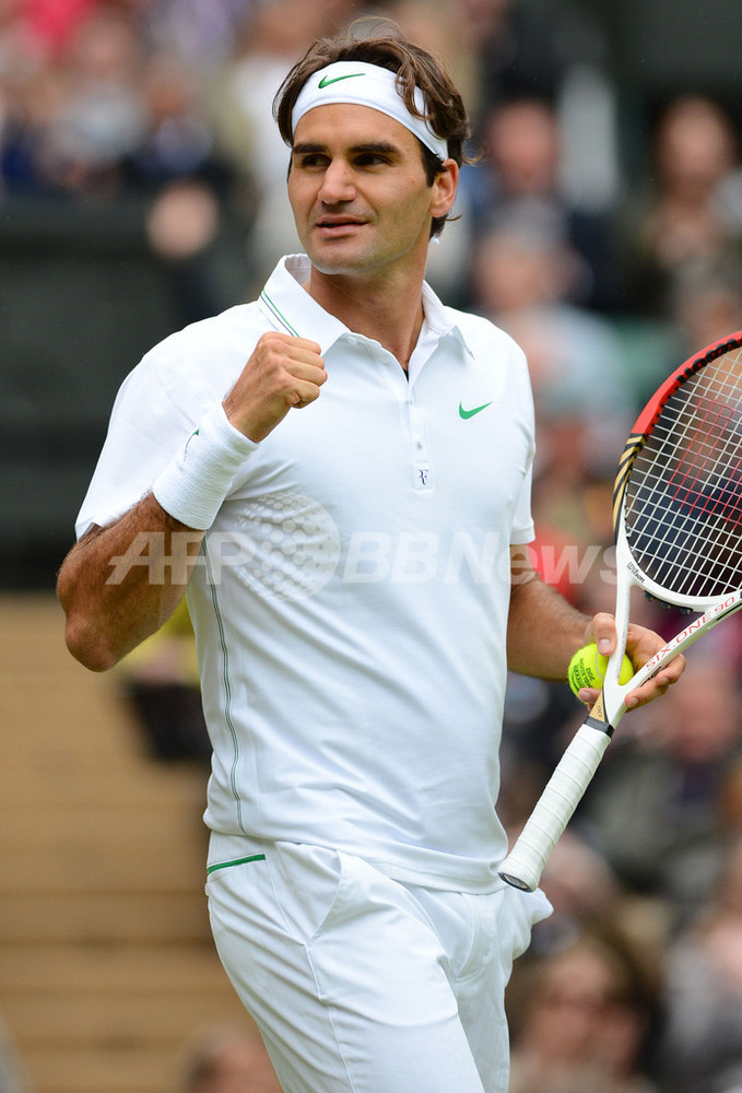 フェデラーが準々決勝進出、ウィンブルドン選手権 写真8枚 国際