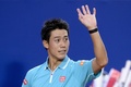 男子テニス、バルセロナ・オープン、シングルス決勝。勝利を喜ぶ錦織圭（2015年4月26日撮影）。(c)AFP/JOSEP LAGO