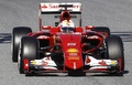 バルセロナ合同テスト最終日の走行に臨むフェラーリのセバスチャン・ベッテル（2015年2月22日撮影）。(c)AFP/QUIQUE GARCIA
