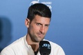 テニス、アデレード国際1、男子シングルス1回戦の勝利後、記者会見に臨むノバク・ジョコビッチ（2023年1月3日撮影）。(c)Brenton EDWARDS / AFP
