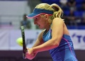 女子テニス、東レ・パンパシフィック・オープン、シングルス1回戦。リターンを打つダリア・ガブリロワ（2018年9月17日撮影）。(c)KAZUHIRO NOGI / AFP
