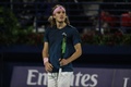 テニス、ドバイ・テニス選手権、男子シングルス決勝。試合に臨むステファノス・チチパス（2019年3月2日撮影）。(c)KARIM SAHIB / AFP