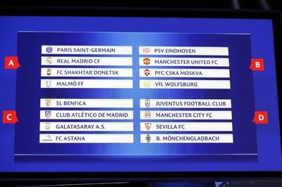 欧州CL組み合わせ抽選、バルサやマンUが恵まれる