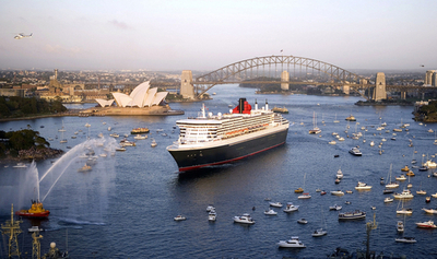 豪華客船QM2、シドニーに入港 - オーストラリア