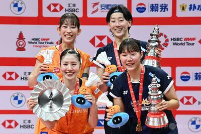 志田/松山組が女子複で準優勝、バドWTファイナルズ