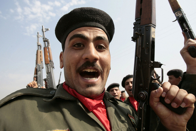 イラクの警察学校の卒業式