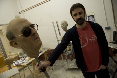 独裁者フランコの顔をパンチバックにしたアート作品、スペイン