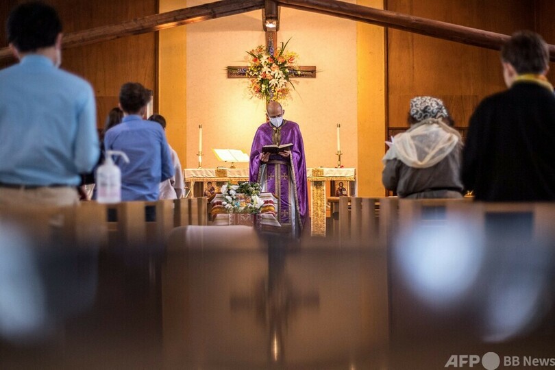 ウクライナ正教会、都内で「枝の主日」の礼拝