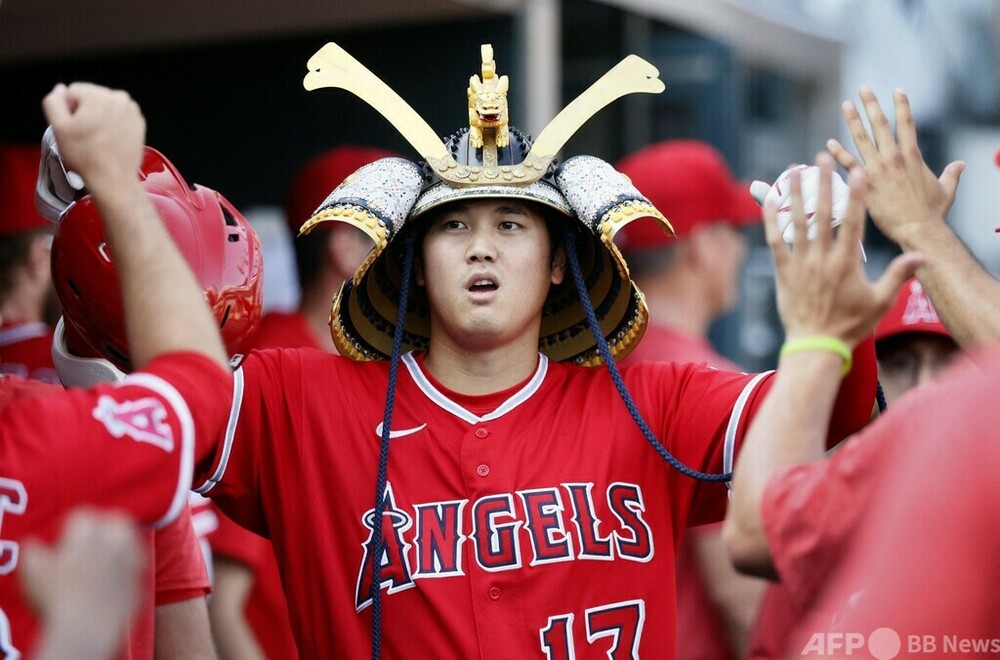 大谷翔平、日本人初の本塁打王獲得 MLB 写真4枚 国際ニュース：AFPBB News