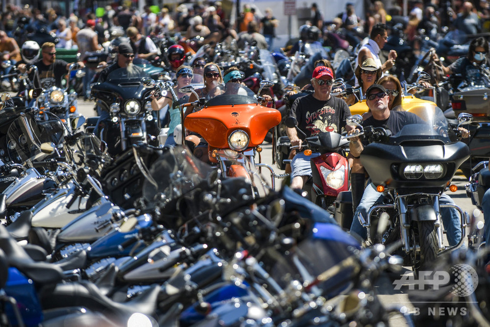 米オートバイ集会で26万人に感染拡大か 新型コロナ研究 写真4枚 国際ニュース Afpbb News