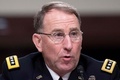 米上院軍事委員会の公聴会で証言するロバート・エイブラムス陸軍大将（2018年9月25日撮影）。(c)Jim WATSON / AFP